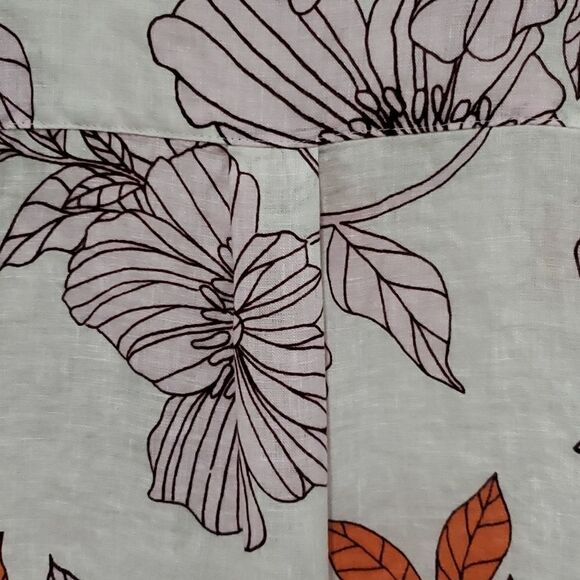 Rachel Roy 100% Linen Floral Top - Picture 5 of 9